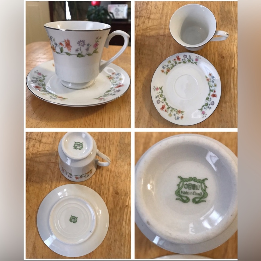 Tea Cup and Saucer Set, Made by Tangshan China